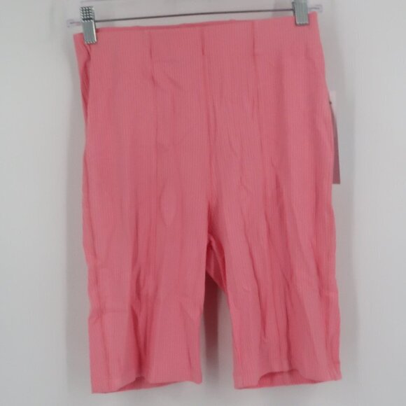 Women's Juicy Couture Pink Popsicle Ribbed Bike Shorts Size Medium NWT - Picture 1 of 7